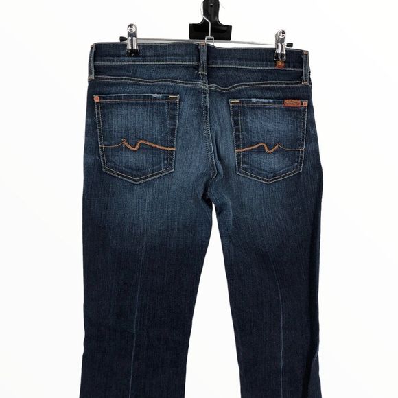 7 For All Mankind Bootcut Flare Dark Wash Jeans size 27 - Picture 5 of 12